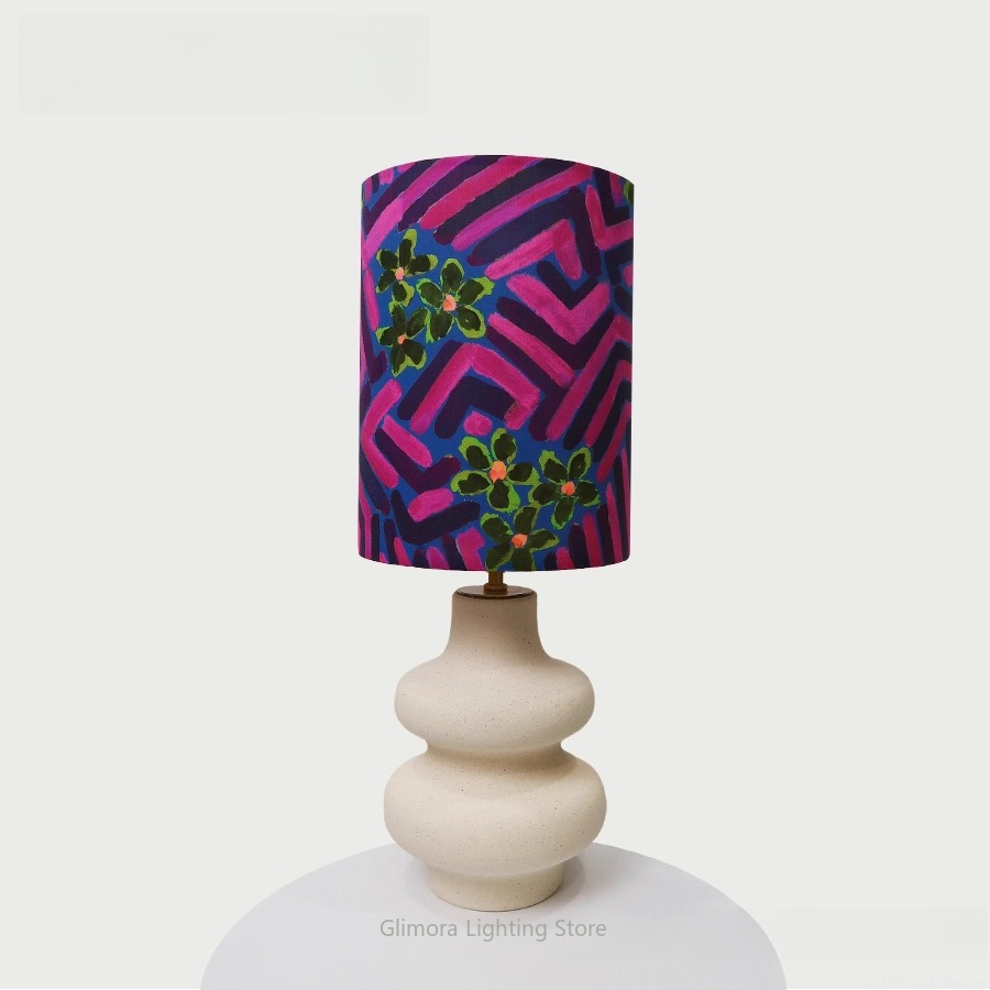 Century Textile & Sewing Supply Hours - Candeeiro de mesa em tecido Liberty: