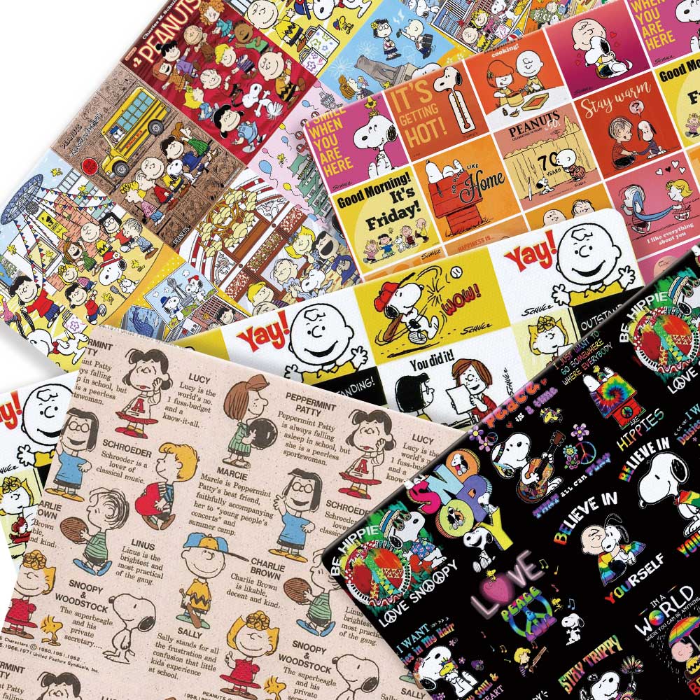 Sewing And Textile - Tecido TAKARA TOMY Snoopy 140x50CM, Tecido