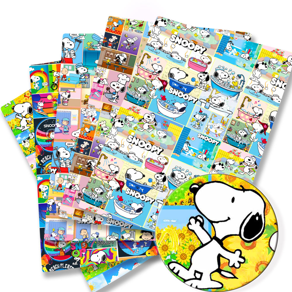 Sewing And Textile - Tecido TAKARA TOMY Snoopy 140x50CM, Tecido
