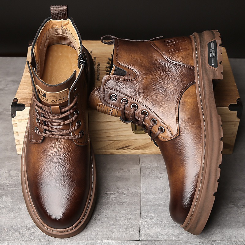 Botas masculinas novas de outo - Sewing Nylon avaliação e preço