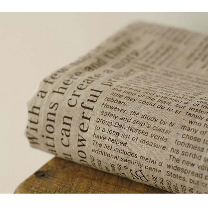 50x150cm retro jornal carta im - Sewing Tweed Fabric avaliação e preço