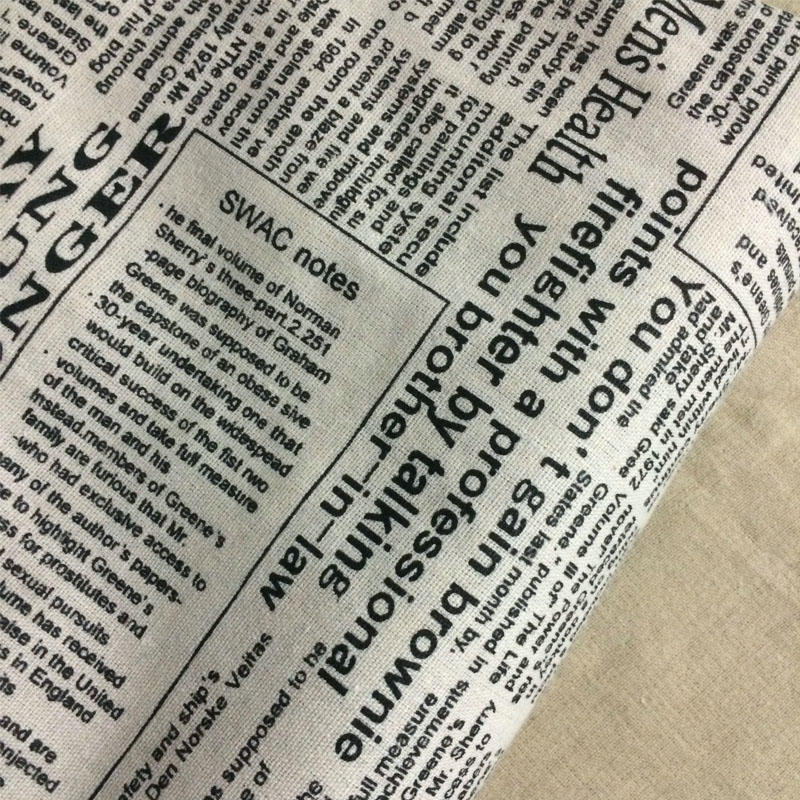 50x150cm retro jornal carta im - Sewing Tweed Fabric avaliação e preço