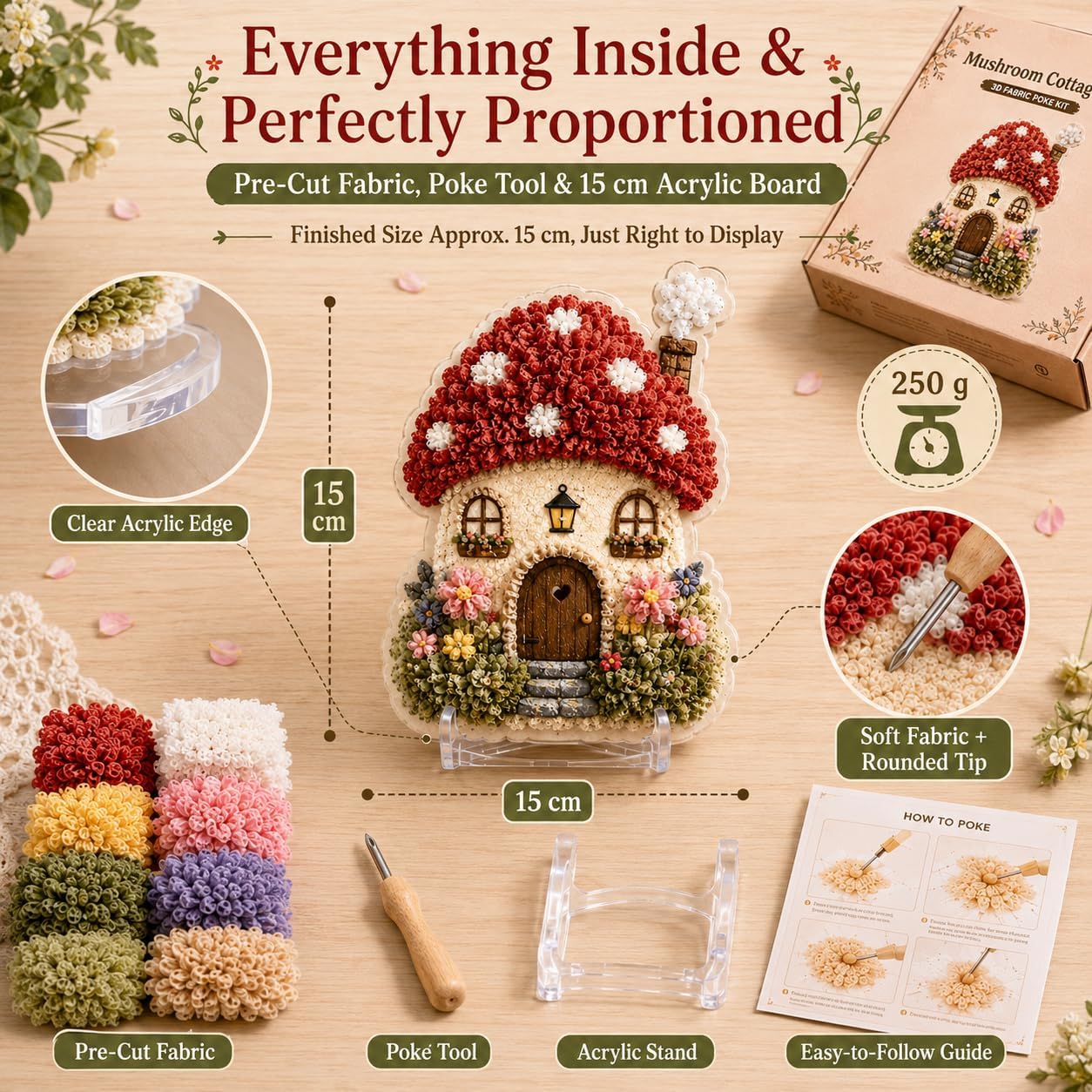 Kit de Arte em Tecido 3D DIY,  - Sewing Textile Art avaliação e preço