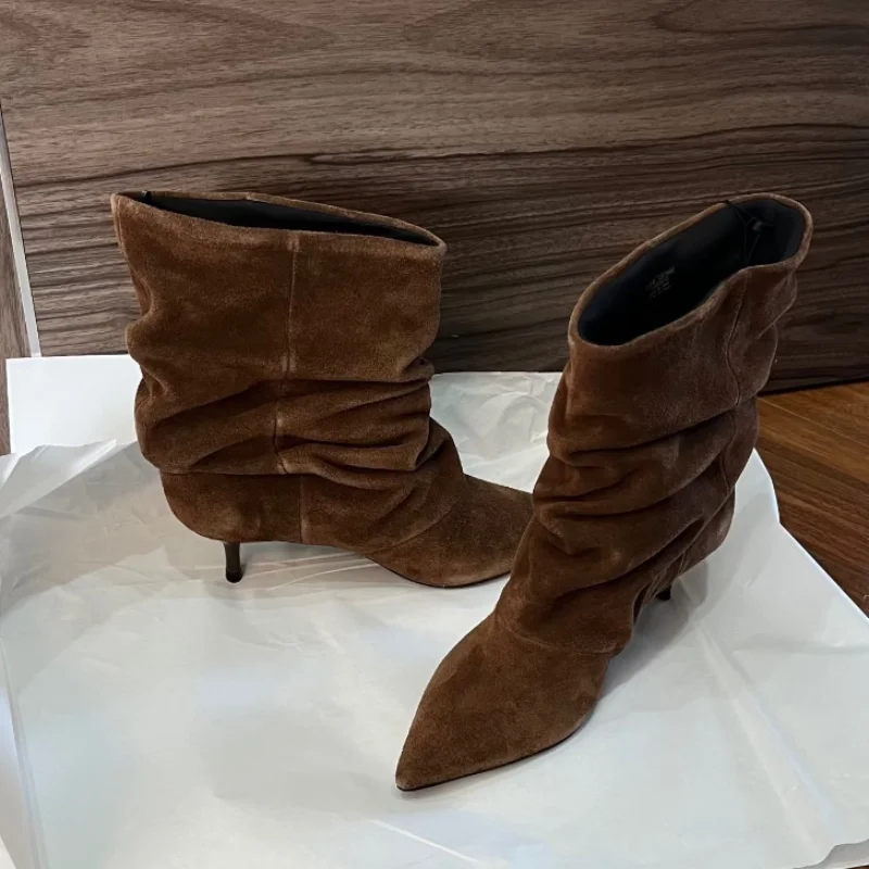 Botas de cano médio de luxo fe - Sewing Nylon avaliação e preço