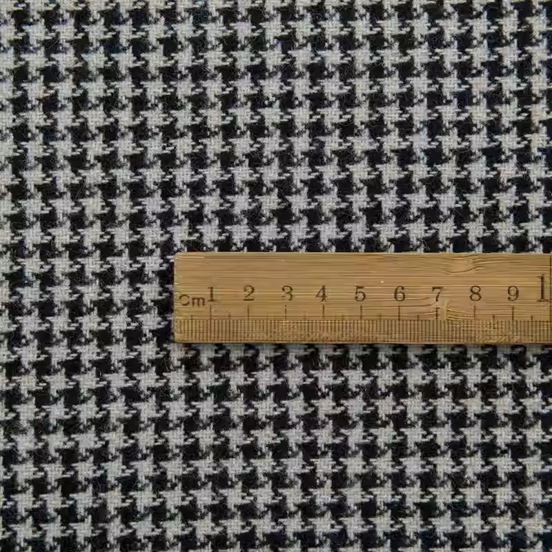 Café leve pequeno houndstooth  - Sewing Tweed Fabric avaliação e preço