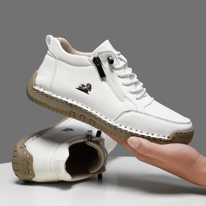 Tênis feminino de couro artesa - Sewing Latex avaliação e preço